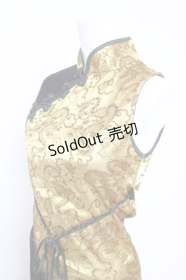 画像3: Qutie Frash / チャイナアシメチュニック  イエロー Y-26-03-06-215-QU-OP-SZ-ZY (3)