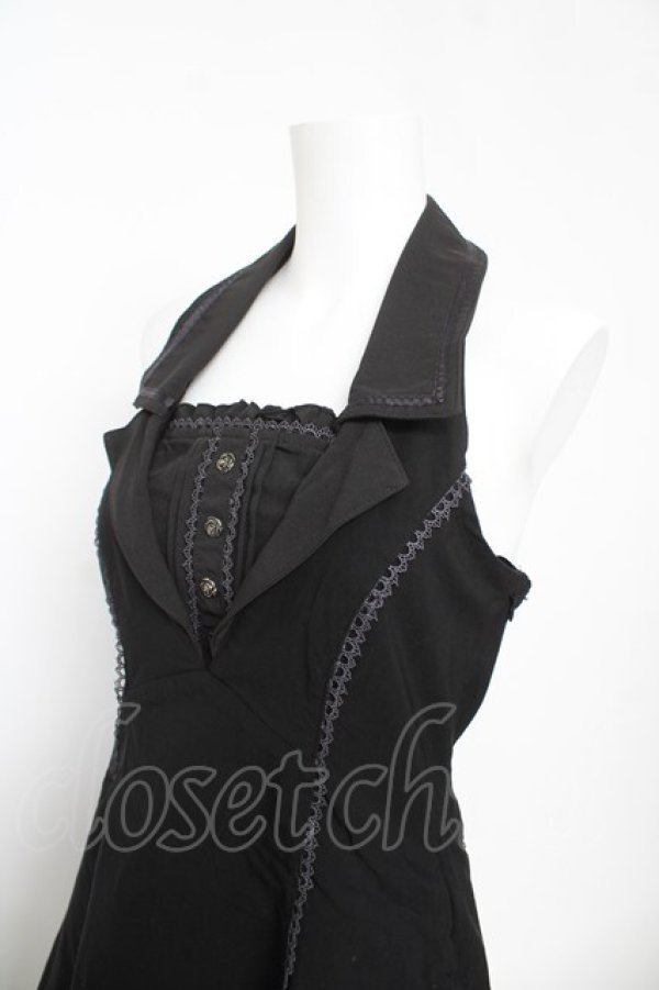 画像3: Ozz oneste / 薔薇刺繍ホルターワンピース  黒 Y-26-03-06-217-OO-OP-SZ-ZY (3)