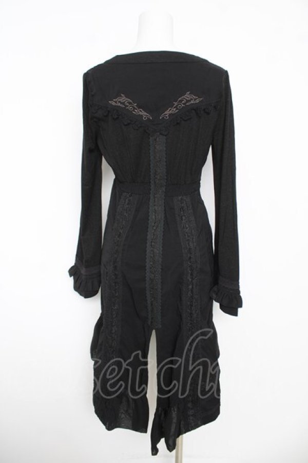 画像2: OZZ ANGELO / 縦レースフリルロングボレロ  黒 Y-26-03-06-220-OO-TO-SZ-ZY (2)