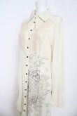 画像3: Ozz oneste / 花プリントレース切替シャツワンピース  アイボリー Y-26-03-06-221-OO-OP-SZ-ZY (3)