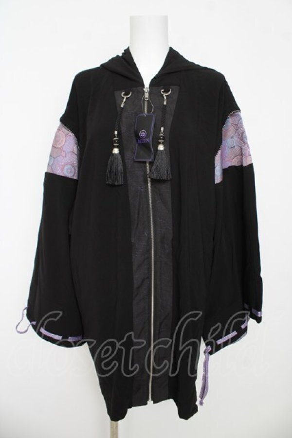 画像1: rezen / 彼岸花羽織パーカー M 瑠璃色 Y-26-03-06-223-LO-TO-SZ-ZY (1)