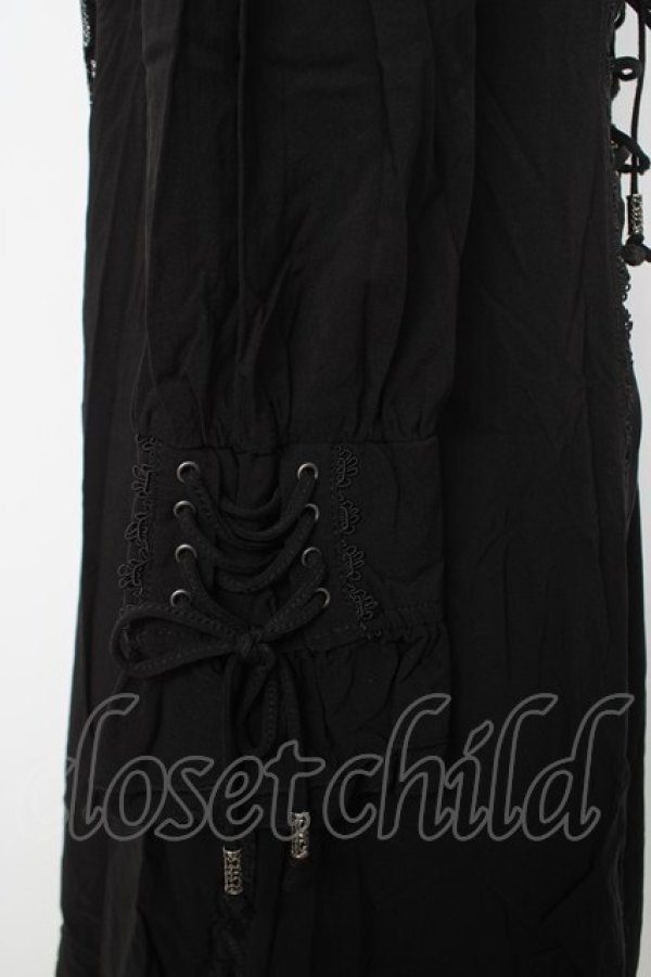 画像4: Ozz oneste / レースフリルシャツワンピース  黒 Y-26-03-06-224-OO-JA-SZ-ZY (4)