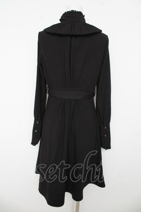 画像2: Rozen Kavalier / プリーツフリルシャツワンピース  黒 Y-26-03-06-226-OO-OP-SZ-ZY (2)