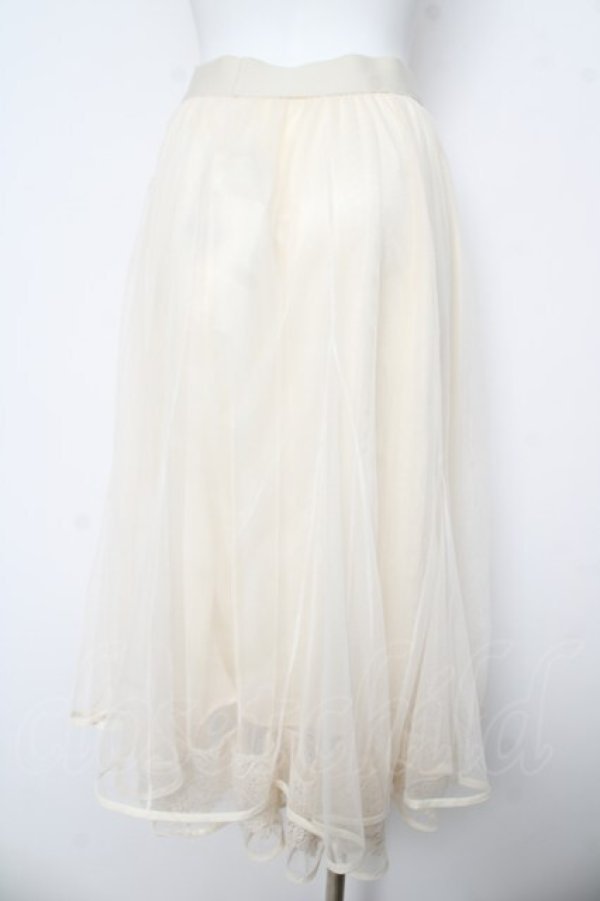 画像2: axes femme / 裾刺繍チュールスカート  生成り Y-26-03-06-229-AX-SK-SZ-ZY (2)