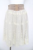 画像1: axes femme POETIQUE / 刺繍チュールギンガムリネンスカート  ベージュ Y-26-03-06-233-AX-SK-SZ-ZY (1)