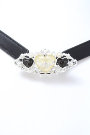 画像: axes femme / ハートショコラ細ゴムベルト  シルバー Y-26-03-06-029-AX-ZA-SZ-ZY