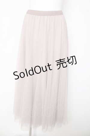 画像: axes femme / ロングチュールスカート M ベージュ Y-26-03-06-236-AX-SK-SZ-ZY