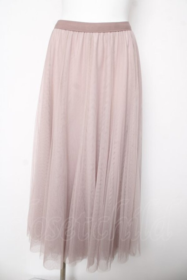 画像1: axes femme / ロングチュールスカート M ベージュ Y-26-03-06-236-AX-SK-SZ-ZY (1)