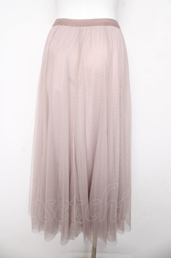 画像2: axes femme / ロングチュールスカート M ベージュ Y-26-03-06-236-AX-SK-SZ-ZY (2)