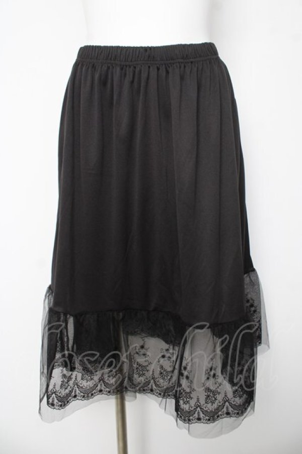 画像1: axes femme / チュールレースペチスカート S 黒 Y-26-03-06-237-AX-SK-SZ-ZY (1)