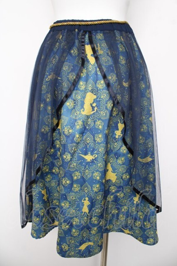 画像2: axes femme POETIQUE / Disneyアラジンスカート  紺 Y-26-03-06-239-AX-SK-SZ-ZY (2)