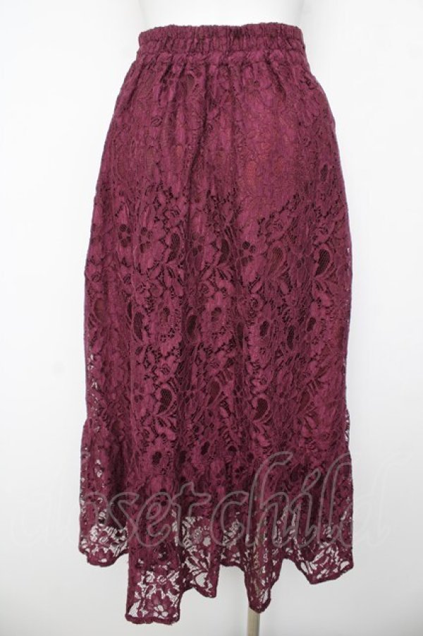 画像2: axes femme / 総レーススカート  ワイン Y-26-03-06-243-AX-SK-SZ-ZY (2)