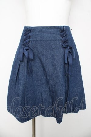 画像: F i.n.t / レースアップデニムスカート F インディゴ Y-26-03-06-248-CA-SK-SZ-ZY