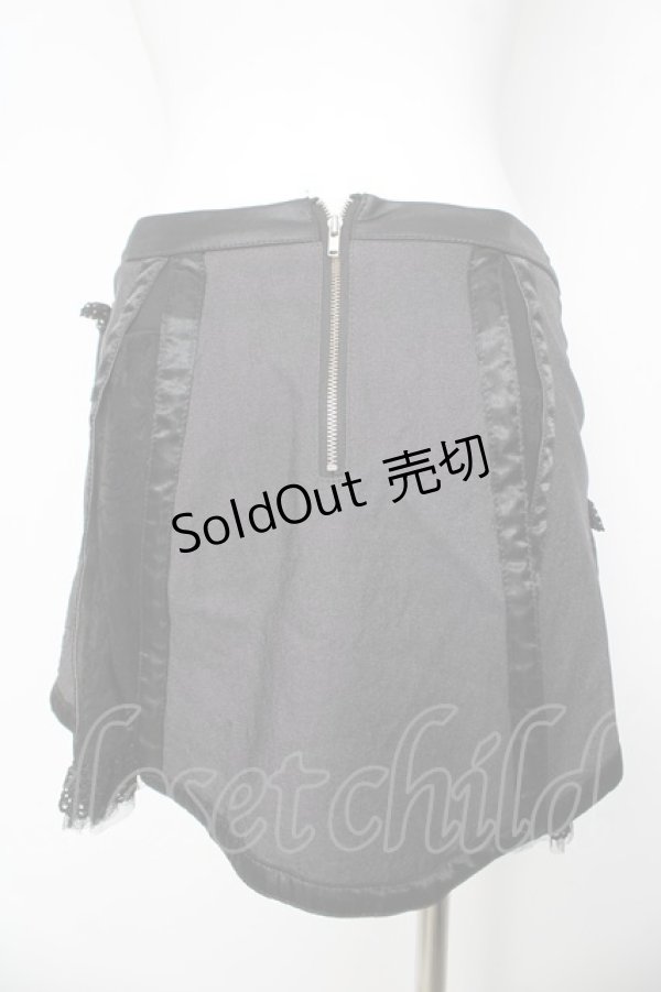 画像2: Ozz Croce / 2連ベルトフラップスカート  黒 Y-26-03-06-250-OO-SK-SZ-ZY (2)