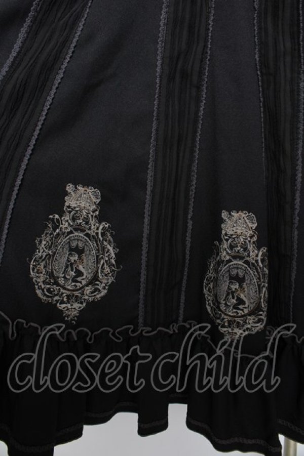 画像3: Ozz oneste / 天使フレームシャーリングロングスカート  黒 Y-26-03-06-254-OO-SK-SZ-ZY (3)