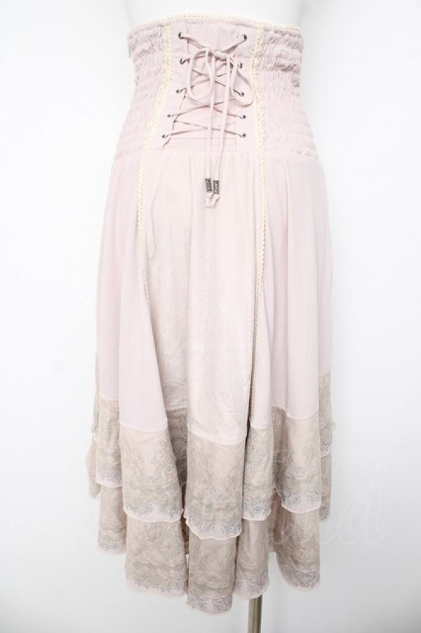 画像2: Ozz On / レースptフィッシュテールスカート  ピンク Y-26-03-06-255-OO-SK-SZ-ZY (2)