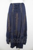画像2: Ozz oneste / ウエストモチーフ刺繍レースフィッシュテールスカート  紺 Y-26-03-06-257-OO-SK-SZ-ZY (2)
