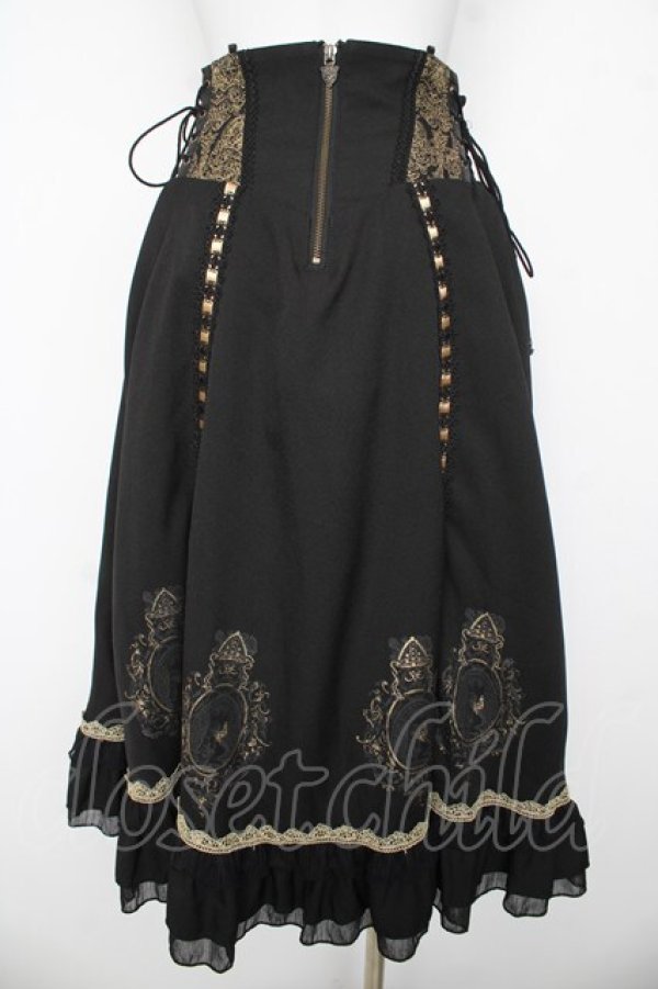 画像2: Ozz oneste / Celebration of Rose ロココスカート  黒/ゴールド Y-26-03-06-258-OO-SK-SZ-ZY (2)