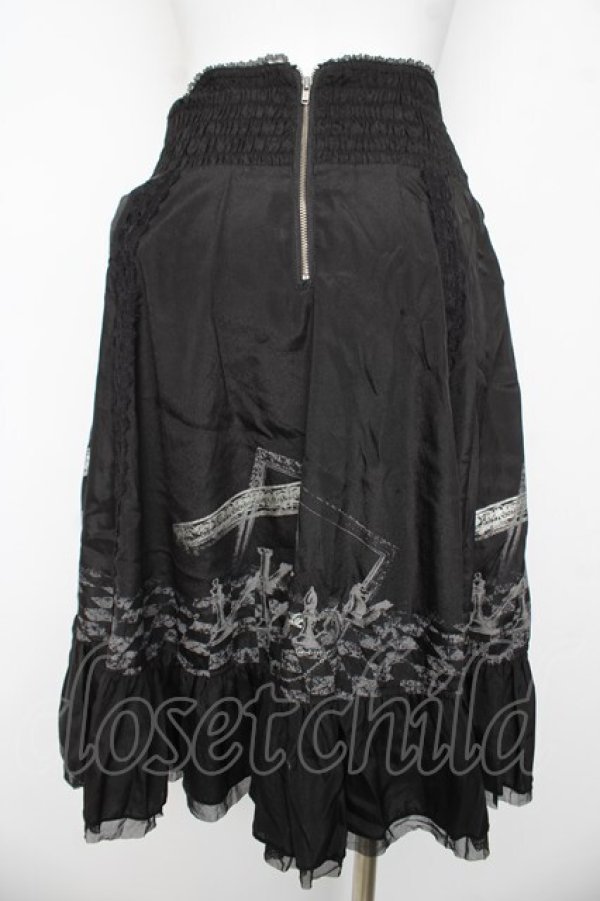 画像2: Ozz Croce / チェス柄ハシゴレーススカート  黒 Y-26-03-06-260-OO-SK-SZ-ZY (2)