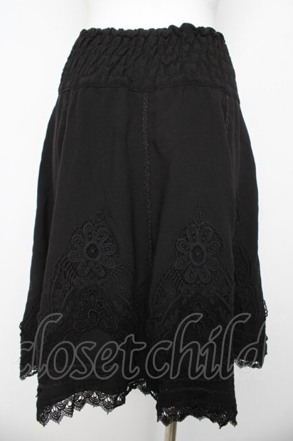 画像2: Rozen Kavalier / 刺繍モチーフハイウエストスカート  黒 Y-26-03-06-261-OO-SK-SZ-ZY (2)