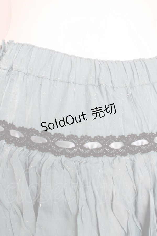 画像3: ALGONQUINS / 変形レイヤードスカート F ブルー/ブラック Y-26-03-06-263-AL-SK-SZ-ZY (3)