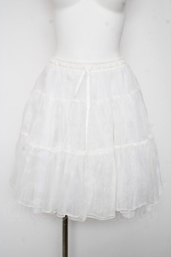 画像1: axes femme kawaii / ボリュームオーガンジーパニエ M 白 Y-26-03-06-268-AX-SK-SZ-ZY (1)