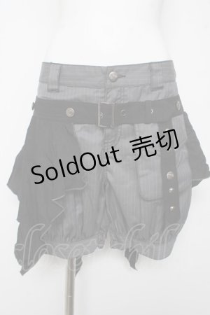 画像: ALGONQUINS / フラップ付きショートパンツ F グレー/ブラック Y-26-03-06-270-AL-PA-SZ-ZY