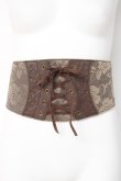 画像1: axes femme / レースコルセットベルト  ブラウン Y-26-03-06-033-AX-ZA-SZ-ZY (1)