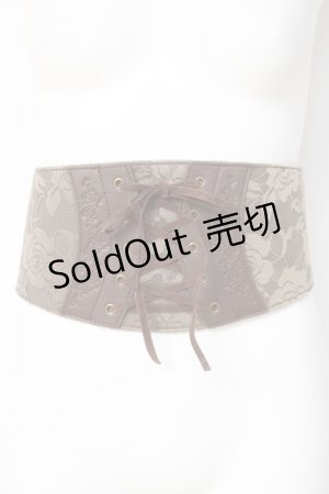 画像: axes femme / レースコルセットベルト  ブラウン Y-26-03-06-033-AX-ZA-SZ-ZY