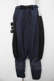 画像1: ALGONQUINS / バイカラーサルエルパンツ F ネイビー/ブラック Y-26-03-06-272-AL-PA-SZ-ZY (1)