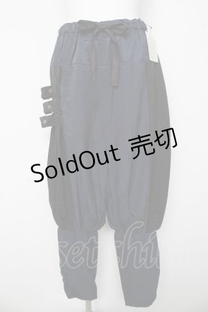 画像: ALGONQUINS / バイカラーサルエルパンツ F ネイビー/ブラック Y-26-03-06-272-AL-PA-SZ-ZY