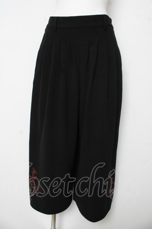画像1: axes femme / リリー刺繍タック入ワイドパンツ F 黒 Y-26-03-06-274-AX-PA-SZ-ZY (1)