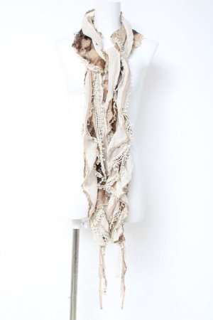 画像: OZZ ANGELO / 異素材スカーフ  ベージュ Y-26-03-06-036-OO-ZA-SZ-ZY