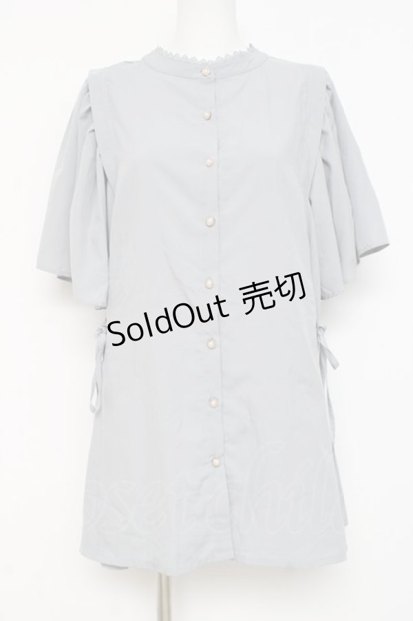 画像1: axes femme / フレア袖トップス F サックス Y-26-03-09-043-AX-TO-SZ-ZY (1)