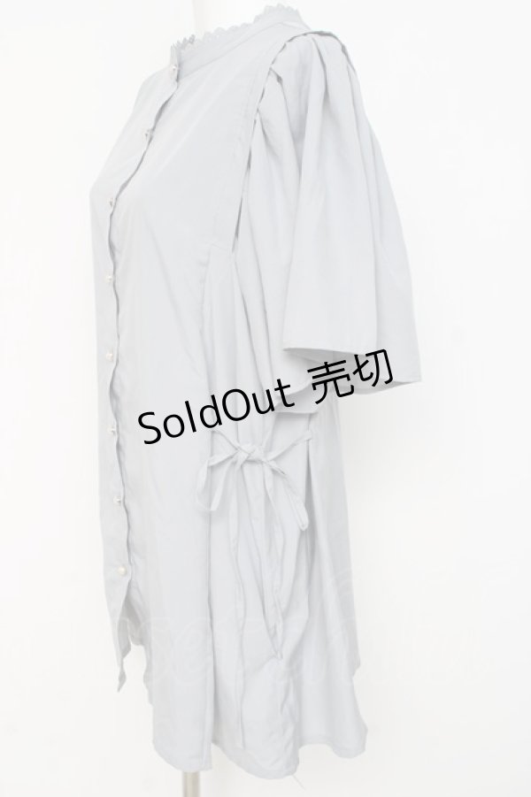 画像2: axes femme / フレア袖トップス F サックス Y-26-03-09-043-AX-TO-SZ-ZY (2)