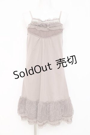 画像: axes femme / 【タグ付き】ビーズ使いインナーワンピース M 茶 Y-26-03-09-005-AX-OP-SZ-ZY