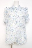画像1: axes femme / 花柄フリルシアーブラウス F サックス Y-26-03-09-044-AX-BL-SZ-ZY (1)