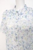 画像3: axes femme / 花柄フリルシアーブラウス F サックス Y-26-03-09-044-AX-BL-SZ-ZY (3)