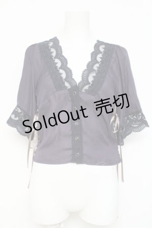 画像: axes femme / ヴィンテージ風サテンブラウス M パープル Y-26-03-09-049-AX-BL-SZ-ZY