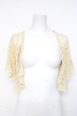 画像: axes femme / プチバラ使い透かし編みボレロ M 生成り Y-26-03-09-055-AX-TO-SZ-ZY
