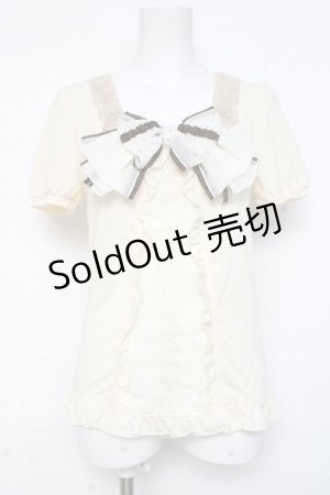 画像: axes femme / ラメ入りBIGリボンプルオーバー M 生成り Y-26-03-09-057-AX-TO-SZ-ZY