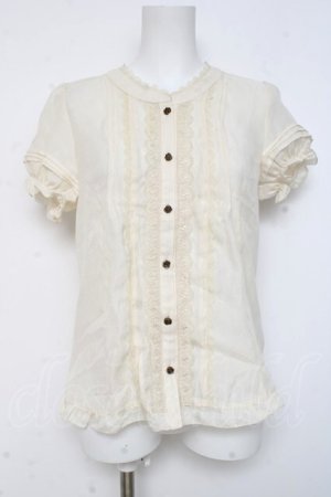 画像: axes femme / スタンドカラードットブラウス M 生成り Y-26-03-09-058-AX-BL-SZ-ZY