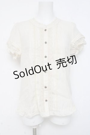 画像: axes femme / スタンドカラードットブラウス M 生成り Y-26-03-09-058-AX-BL-SZ-ZY