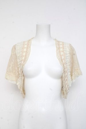画像: axes femme / ブローチ付きレースボレロ M 生成り Y-26-03-09-060-AX-TO-SZ-ZY