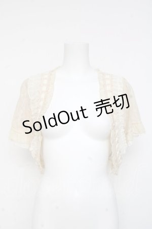 画像: axes femme / ブローチ付きレースボレロ M 生成り Y-26-03-09-060-AX-TO-SZ-ZY