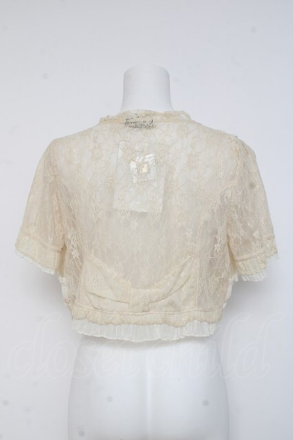 画像2: axes femme / ブローチ付きレースボレロ M 生成り Y-26-03-09-060-AX-TO-SZ-ZY (2)