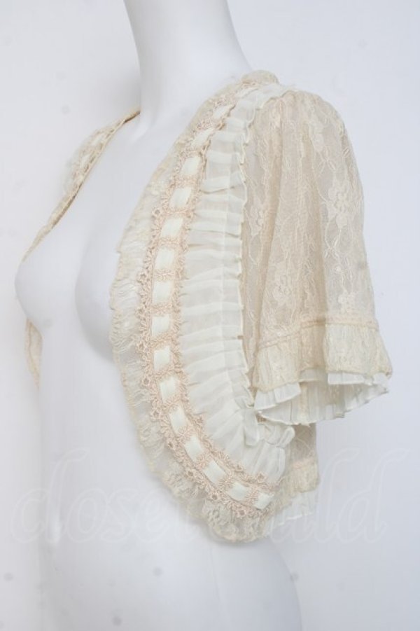 画像3: axes femme / ブローチ付きレースボレロ M 生成り Y-26-03-09-060-AX-TO-SZ-ZY (3)