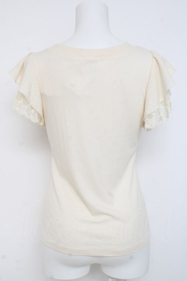 画像2: axes femme / 袖プチバラ使いトップス M 生成り Y-26-03-09-065-AX-TO-SZ-ZY (2)