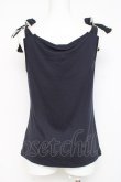 画像2: axes femme / 肩リボンレースタンク M 紺 Y-26-03-09-007-AX-TO-SZ-ZY (2)