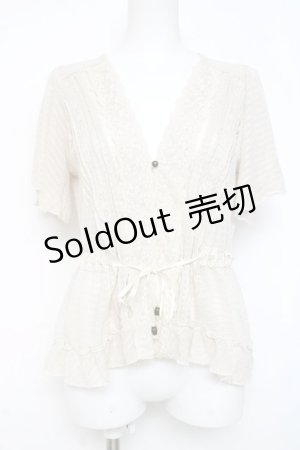 画像: axes femme / レースニットカーディガン  生成り Y-26-03-09-071-AX-TO-SZ-ZY